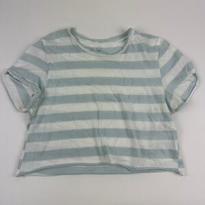 Pacsun Basics Crop Top Tshirt Womens Medium Blue White Striped
